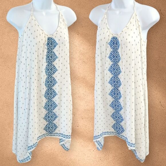 LoveStitch Sundress Boho Embroidered Strappy SLeeveless Dress Women's Small - Picture 5 of 10